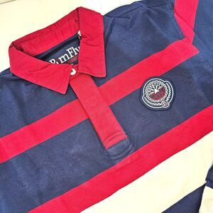 Born Fly Crystal Rugby Long Sleeve Polo Men's Size Medium NWT